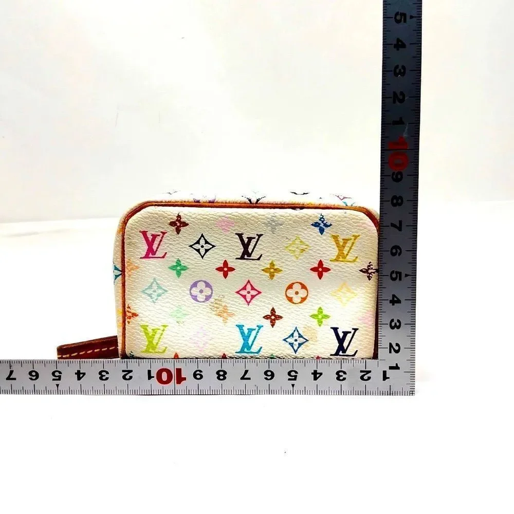 LOUIS VUITTON M5803 White Multicolor Monogram Murakami Trousse Wapity Wristlet